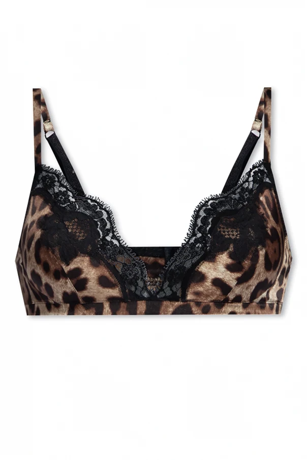 beige Bra with animal motif