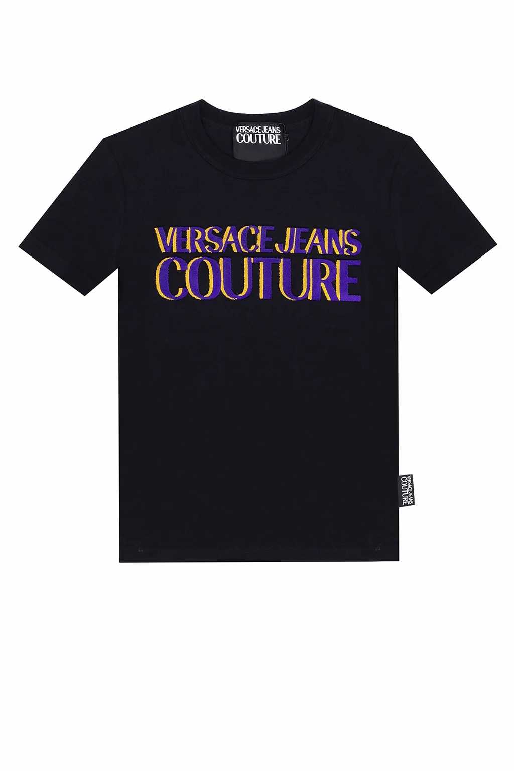 BLACK Flock-printed T-shirt