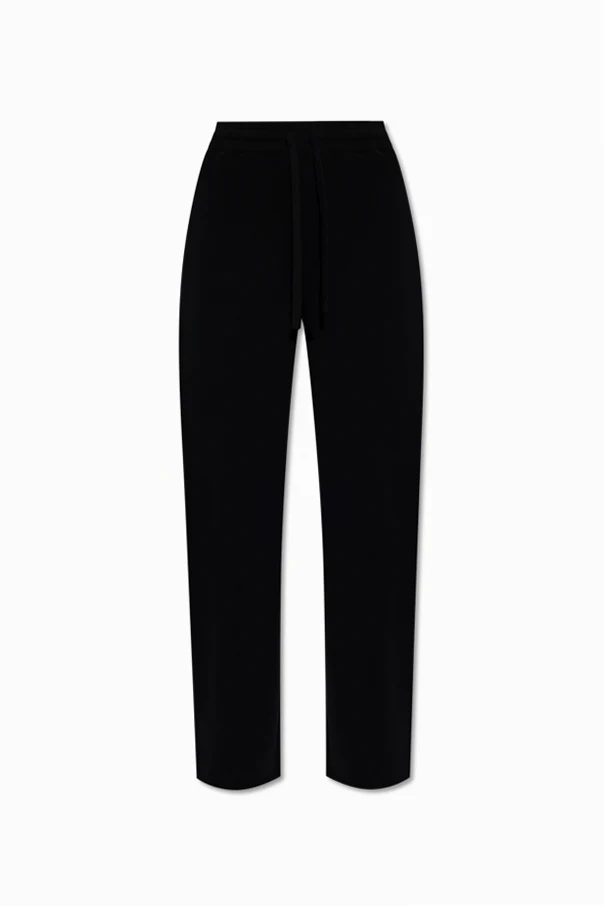 CZARNY Spodnie dresowe z logo