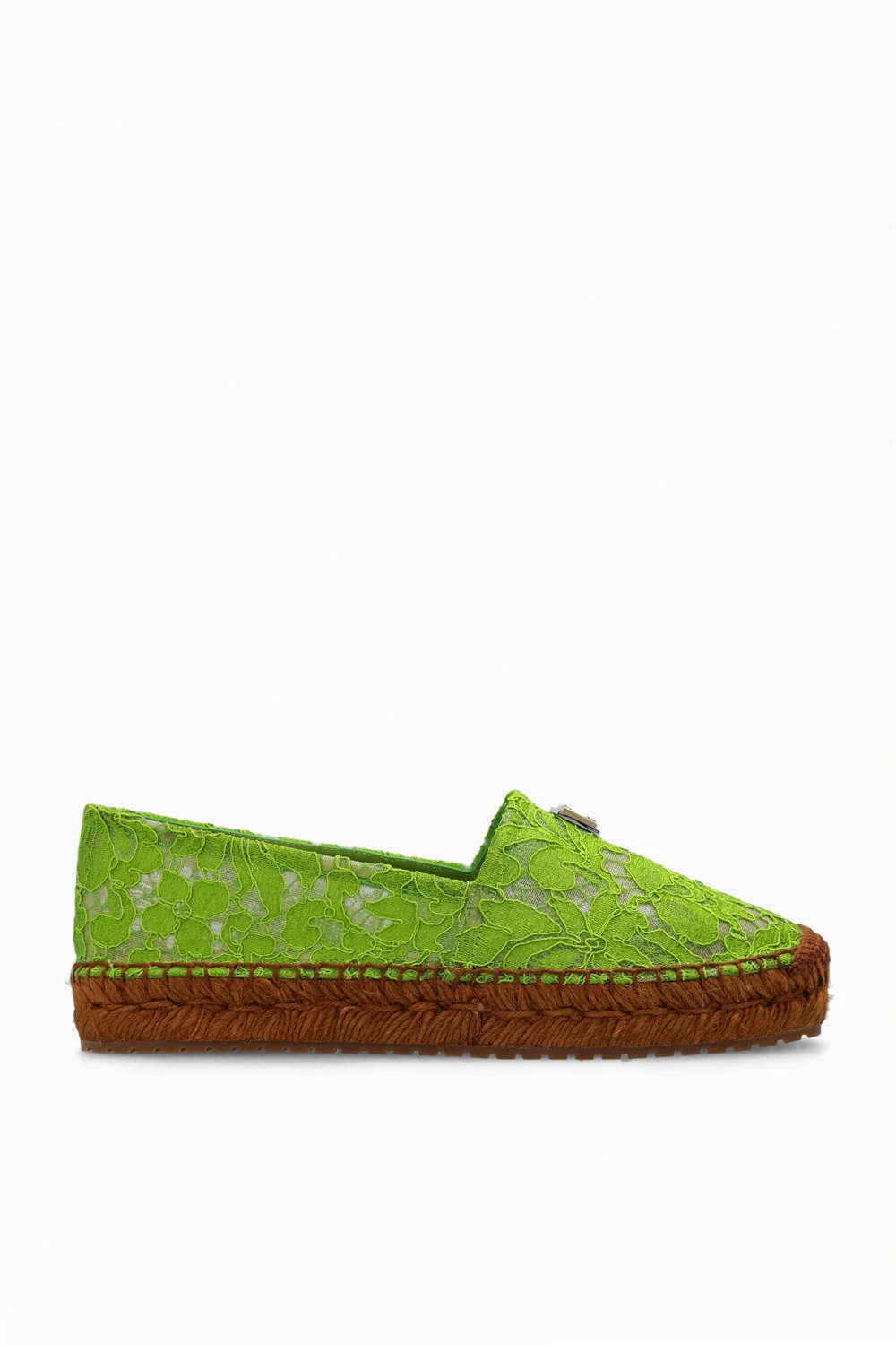 GREEN Lace espadrilles