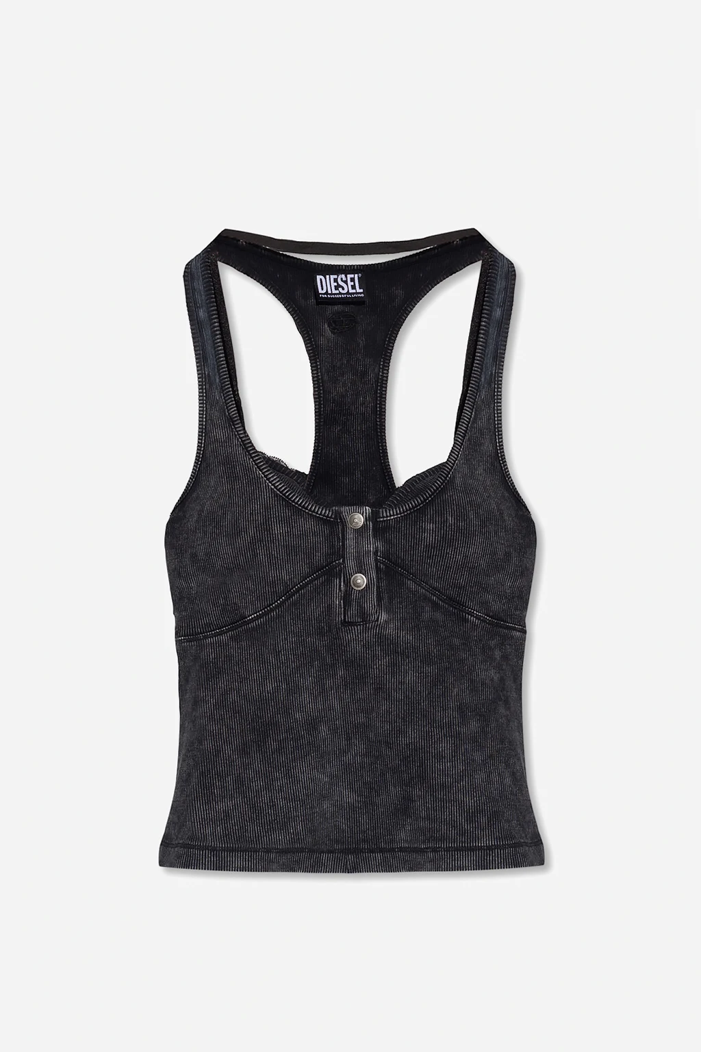GREY ‘T-ANIELLE’ ribbed tank top