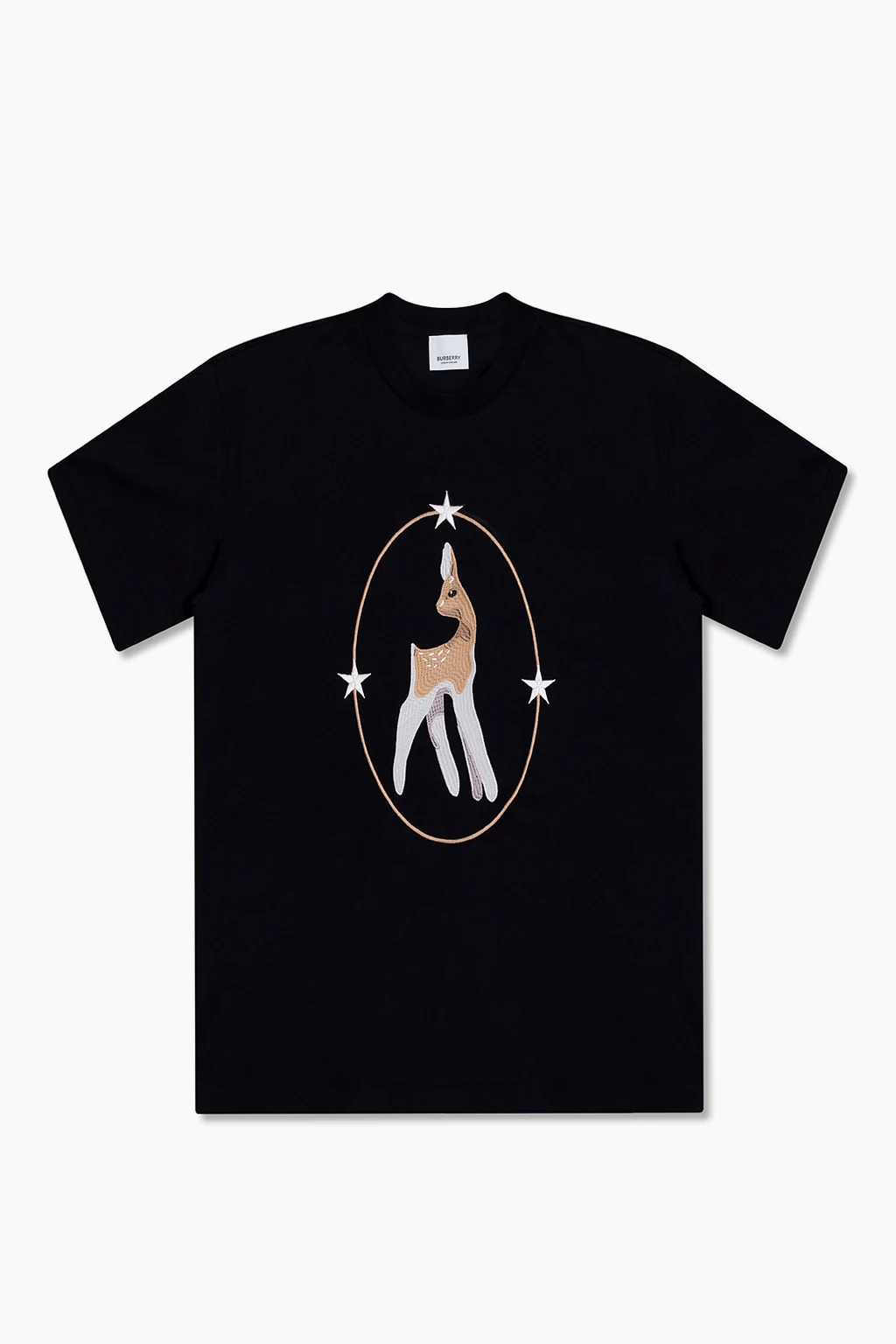 BLACK T-shirt with animal motif