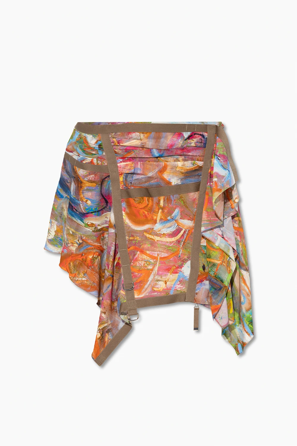 MULTICOLOUR ‘O-DIANTHA-PRINT’ asymmetrical skirt