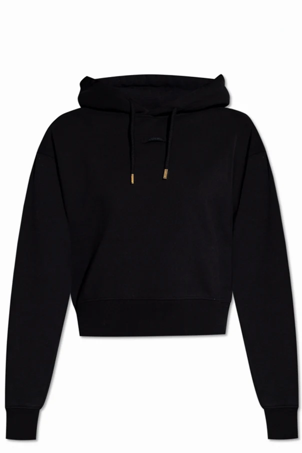 CZARNY Bluza z kapturem
