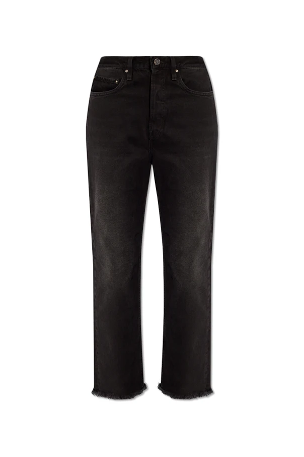 SCHWARZ High-waisted straight-leg jeans