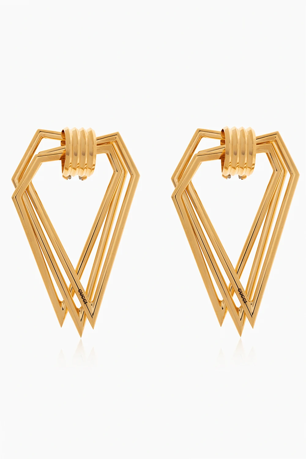Geometrical clip-on earrings