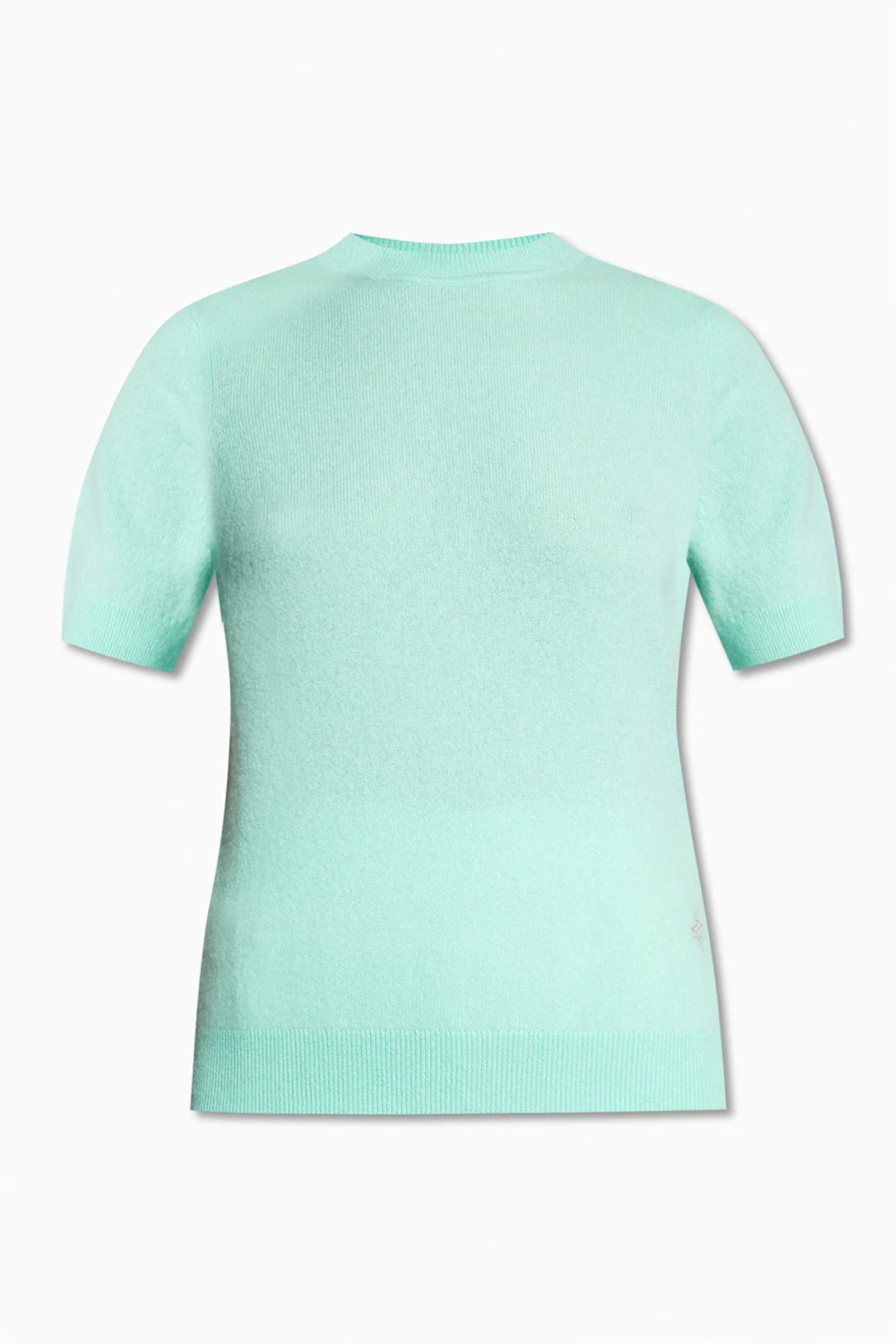 Cashmere sweater with short sleeves