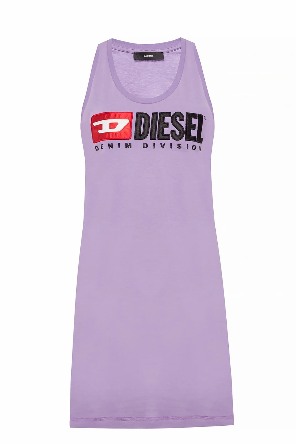 PURPLE Logo-embroidered dress