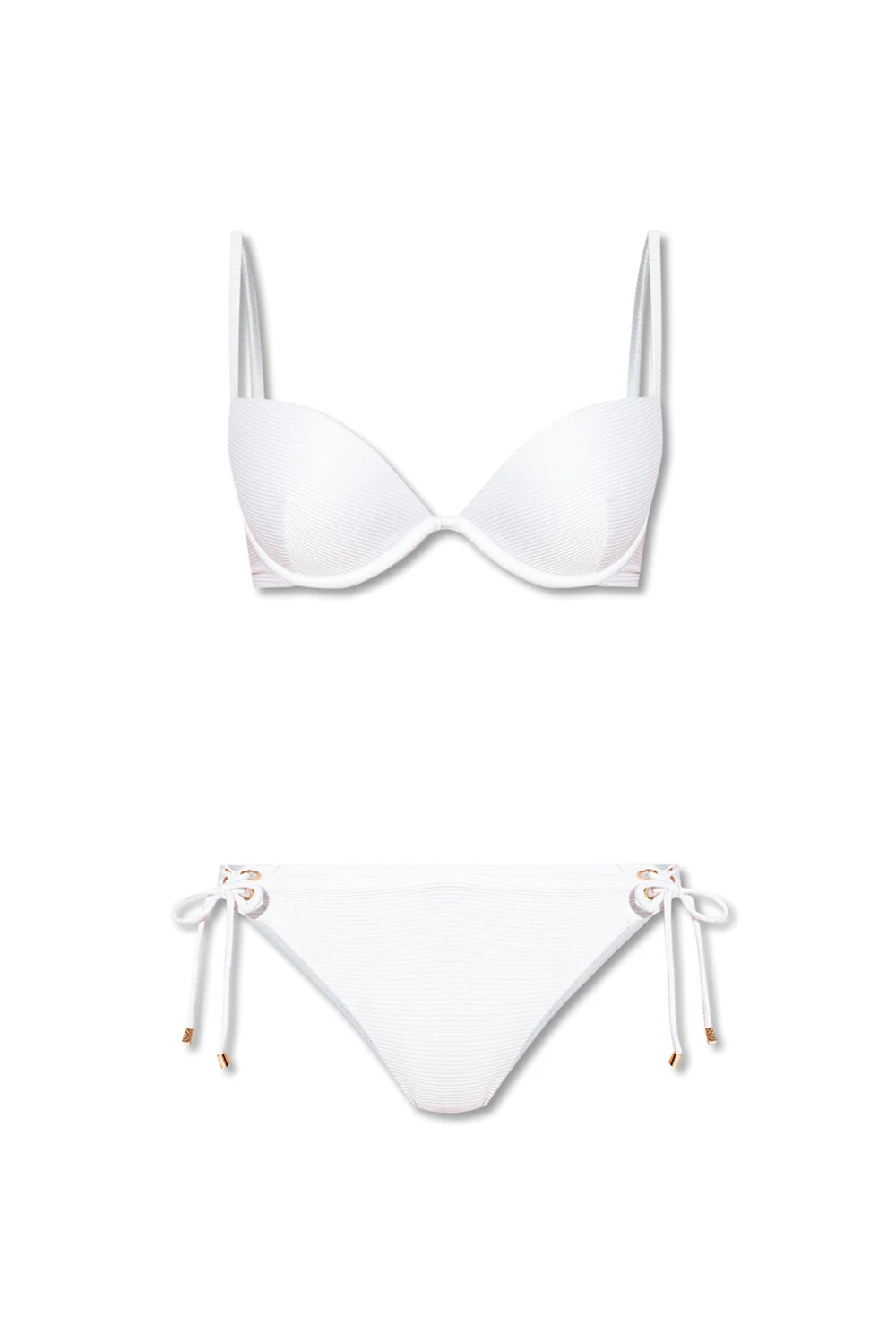 WHITE Ribbed bikini