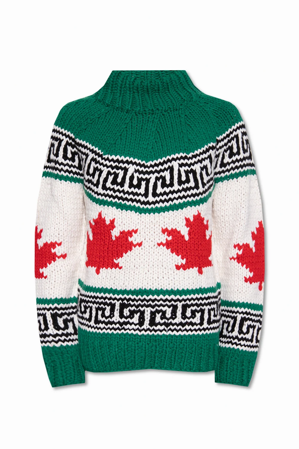 GREEN Patterned sweater