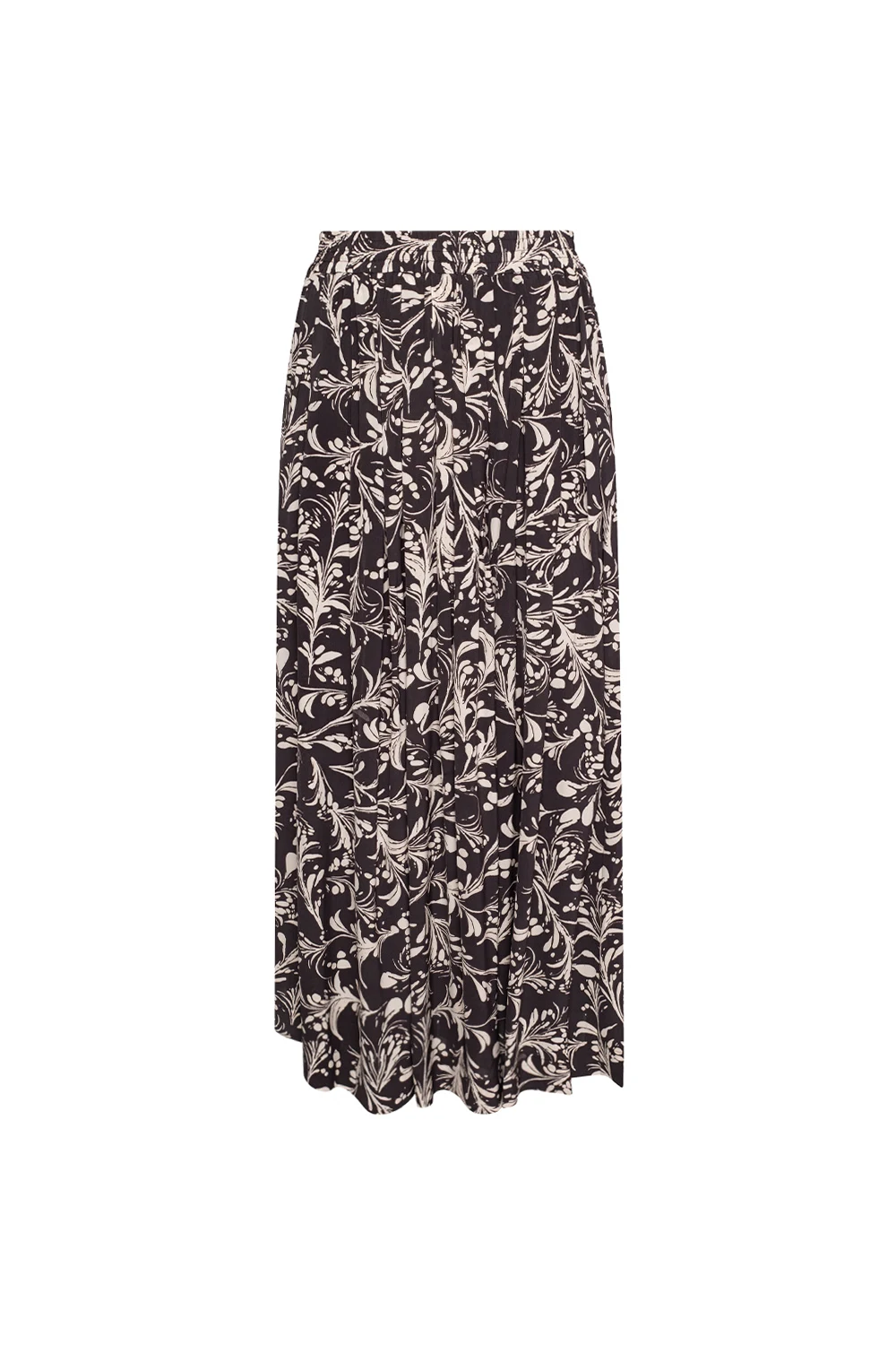 Skirt trousers with floral-motif