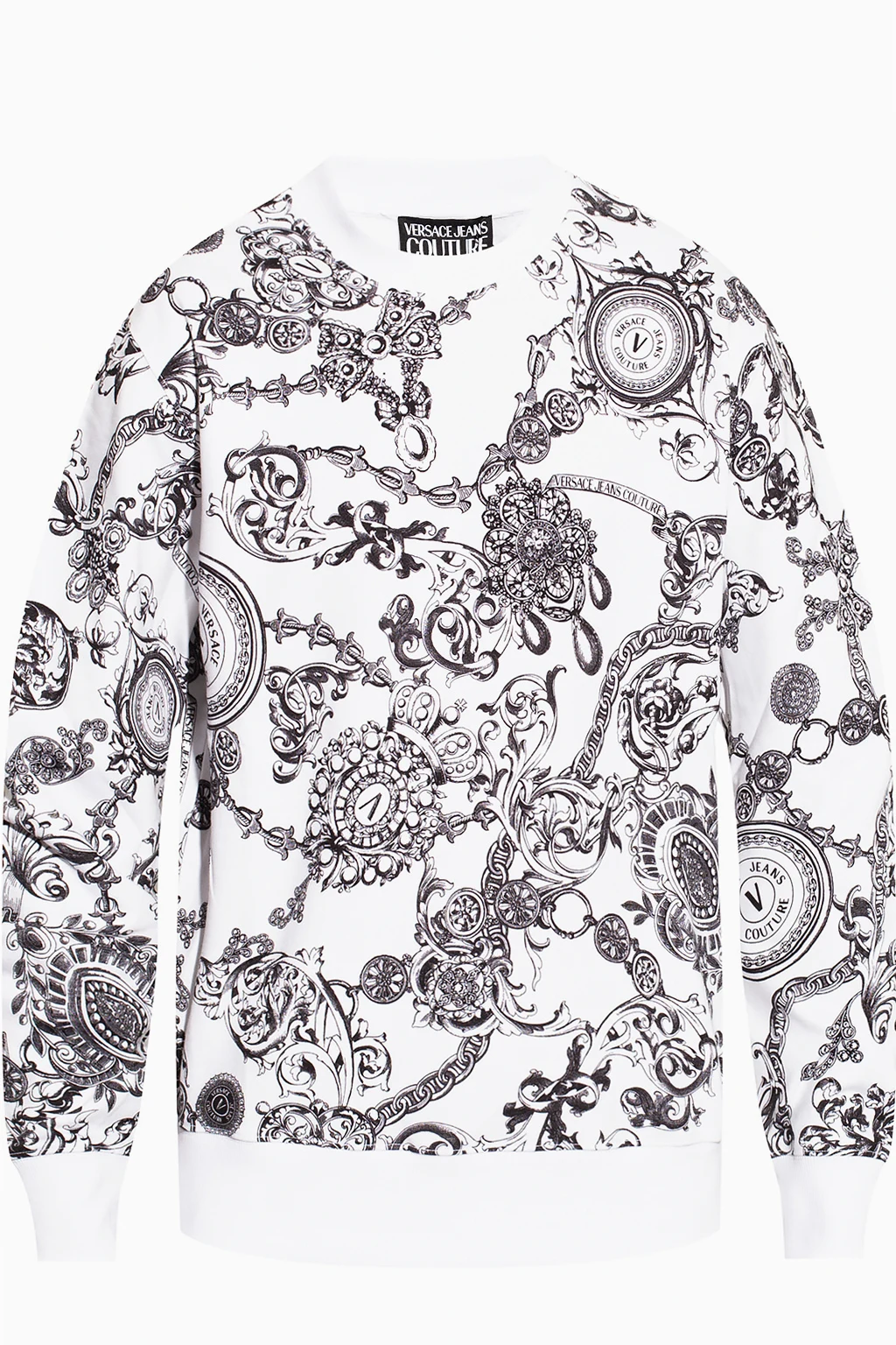 WHITE Baroque print sweatshirt
