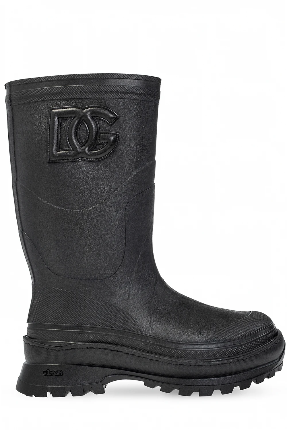 BLACK Rain boots with logo