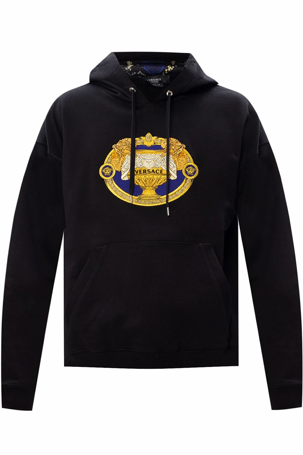 BLACK Embroidered hoodie