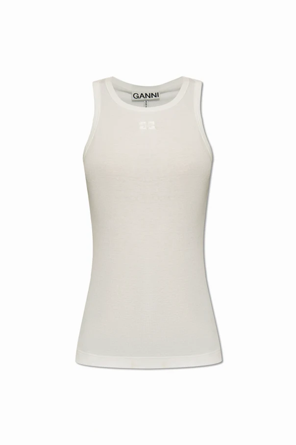 WEISS Logo-embroidered top