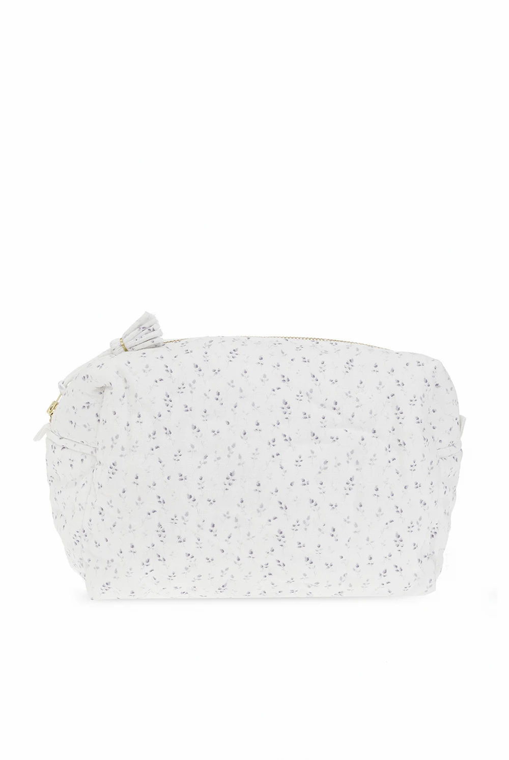 WHITE Wash bag with floral motif