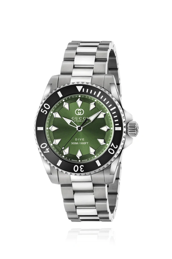 SILVER Gucci `Dive` Watch