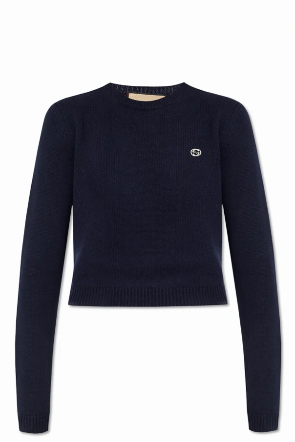 GRANATOWY Sweter z logo