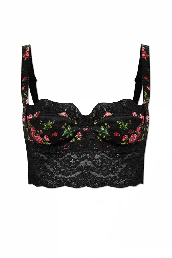 SCHWARZ Bra with floral motif