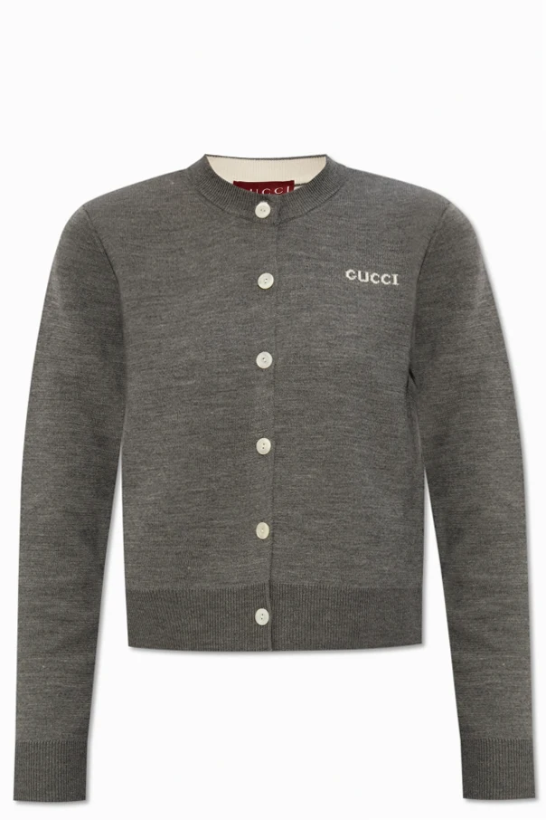 SZARY Kardigan z logo