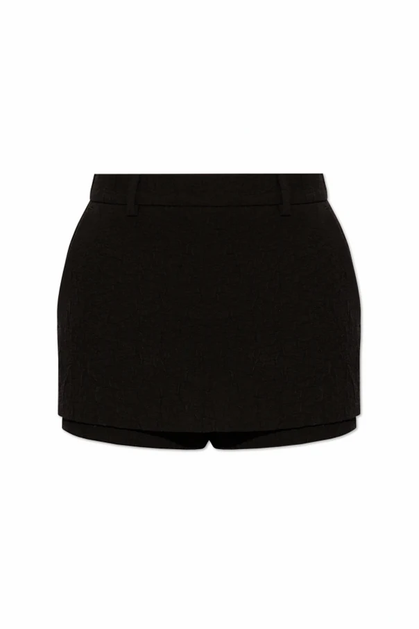 SCHWARZ Texturierte Muster Skort