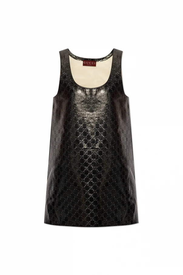 SCHWARZ Lederkleid