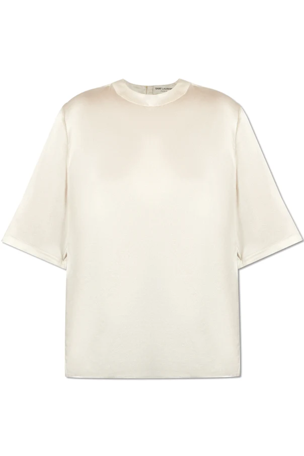 CREME Seiden-T-Shirt
