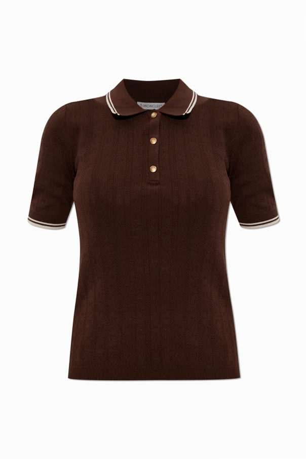 MARINEBLAU Polo mit Logo-Patch
