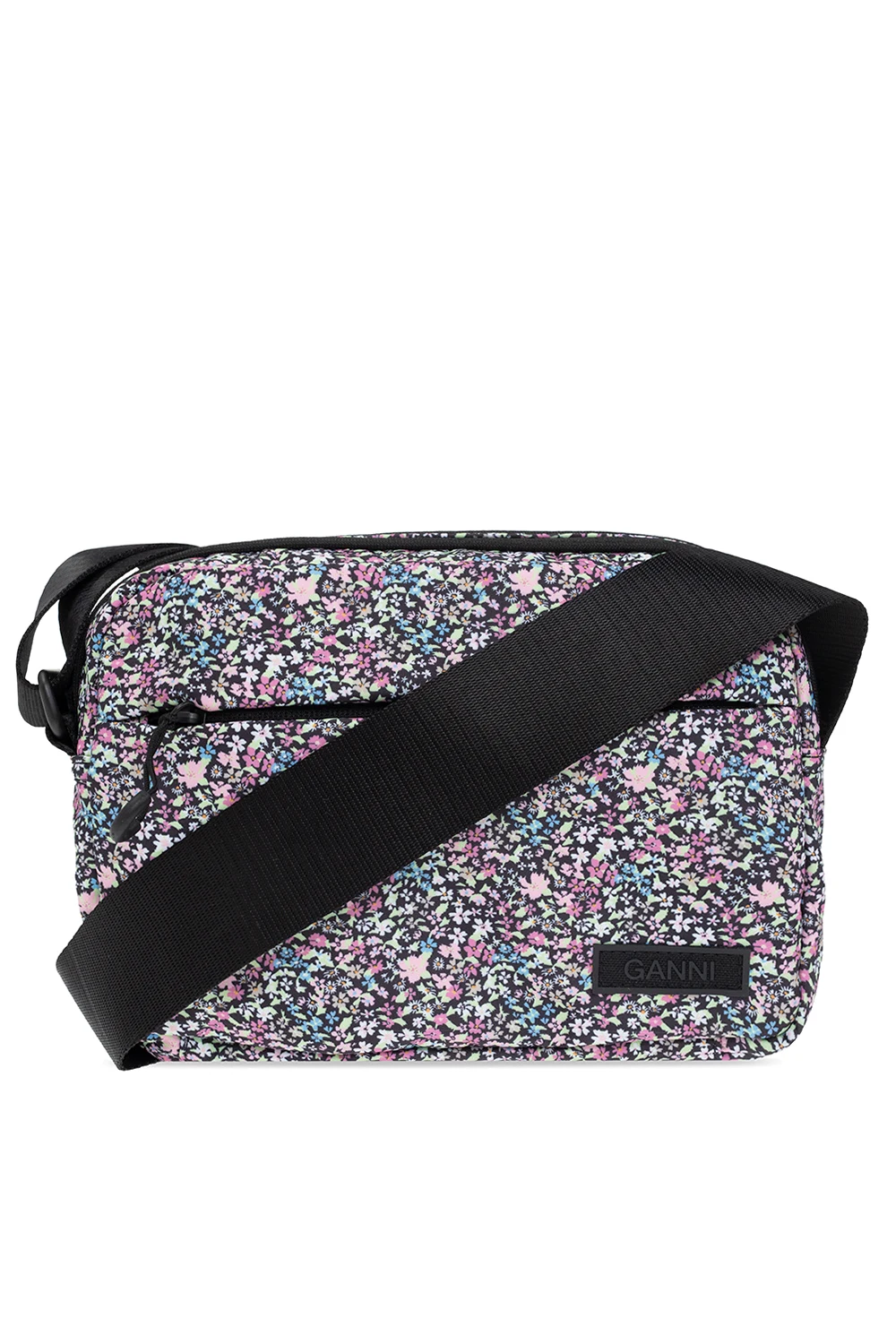 Shoulder bag with floral motif