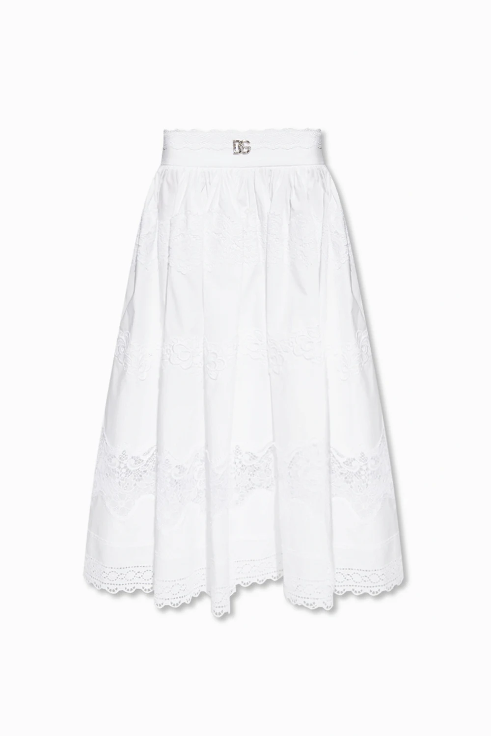 WHITE Lace skirt