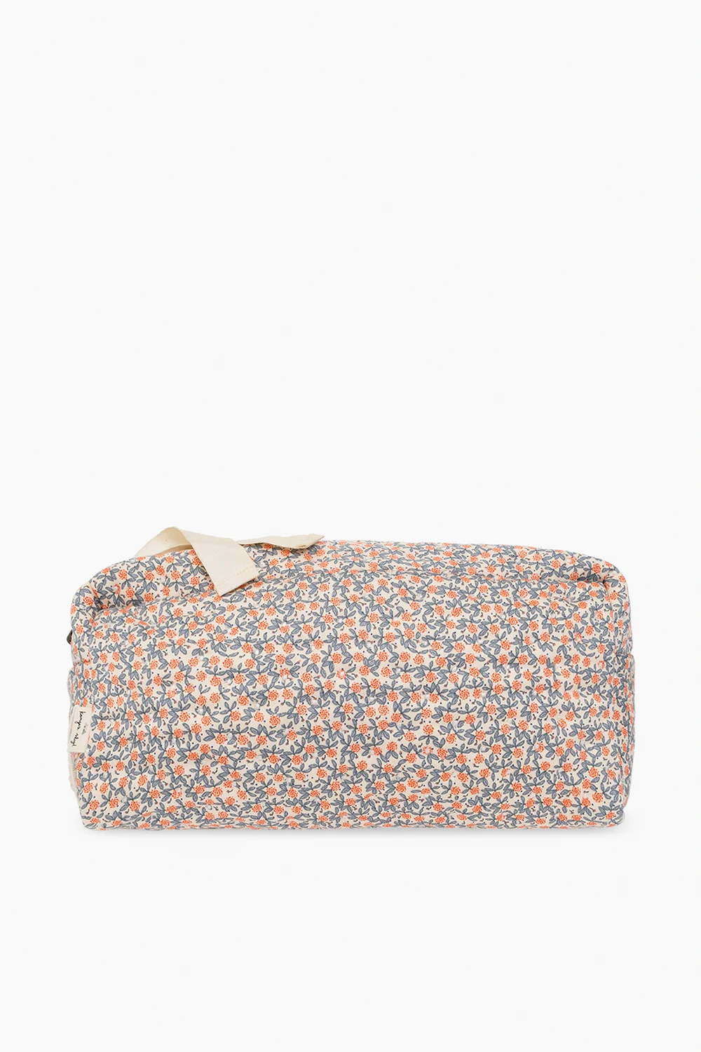 cream Floral wash bag