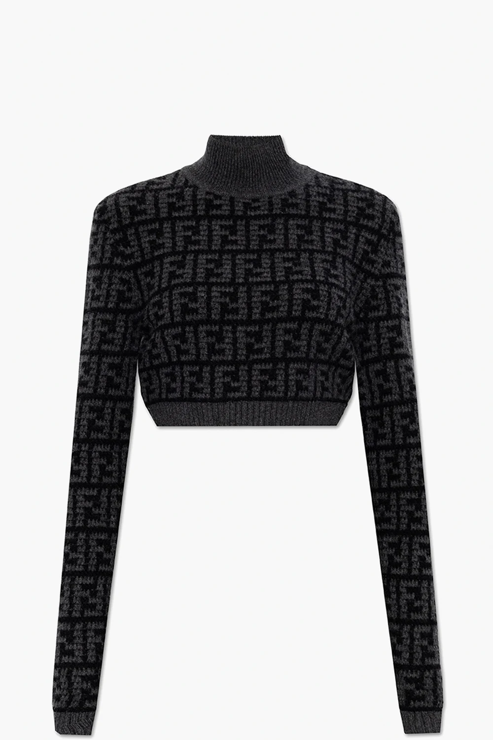 Krótki sweter z monogramem