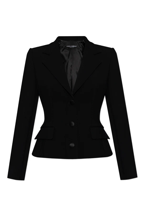 SCHWARZ Blazer mit offenen Revers
