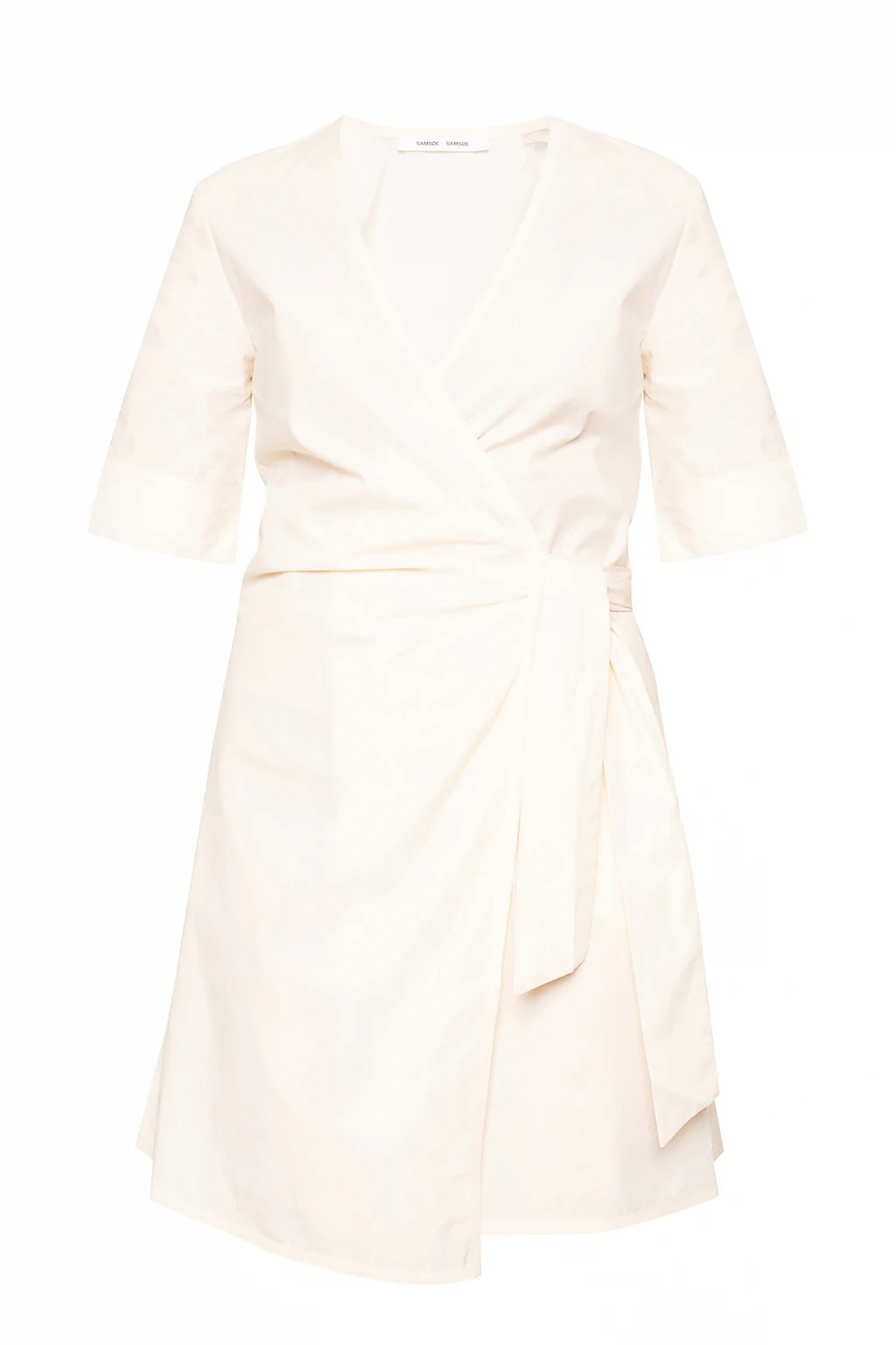 cream Wrap dress