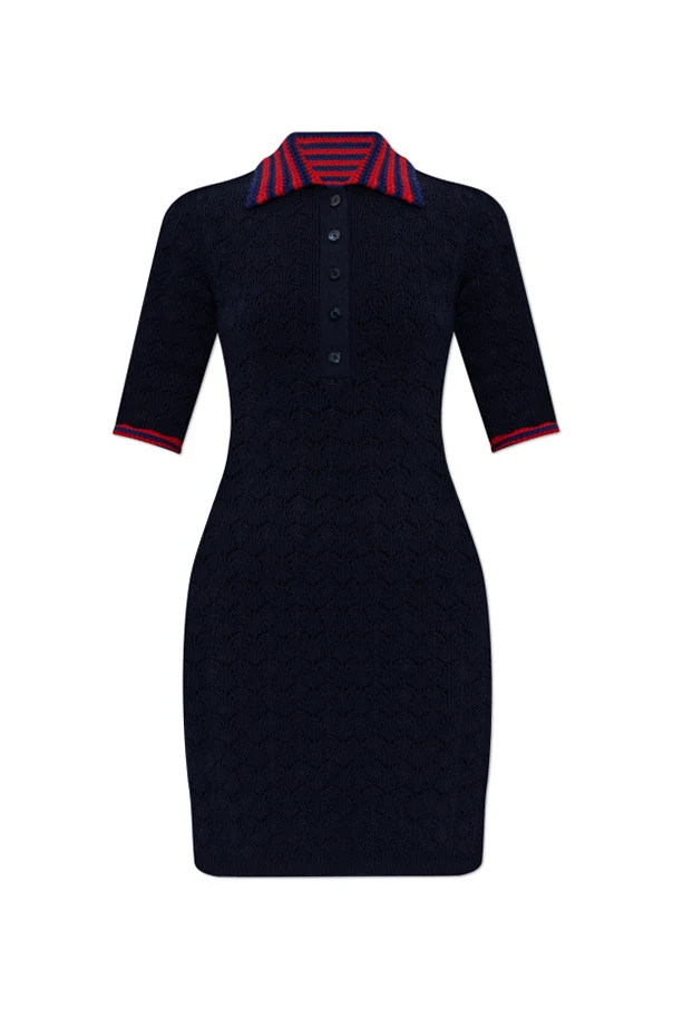 MARINEBLAU Polo-Kleid