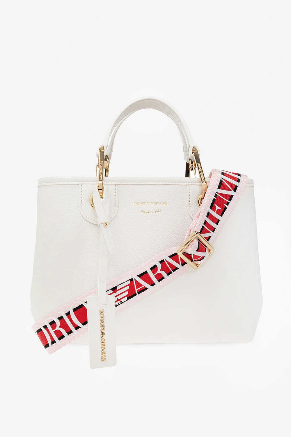 WHITE ‘MyEA Small’ shopper bag
