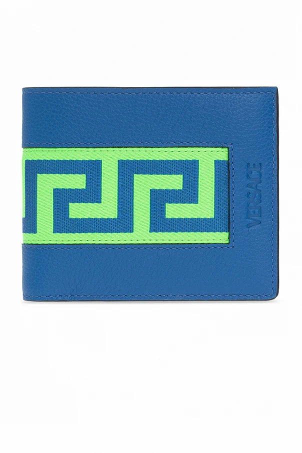 Leather wallet with logo