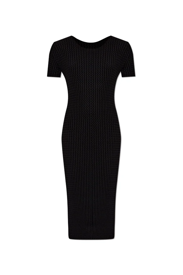 SCHWARZ Plissiertes Kleid