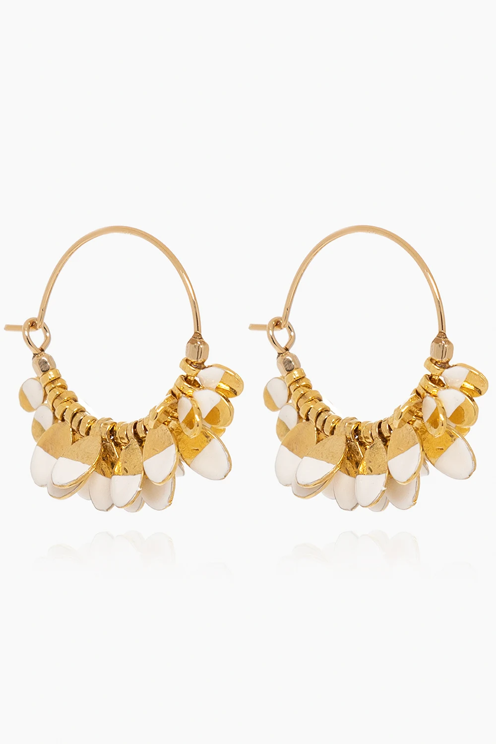 Hoop earrings with charms