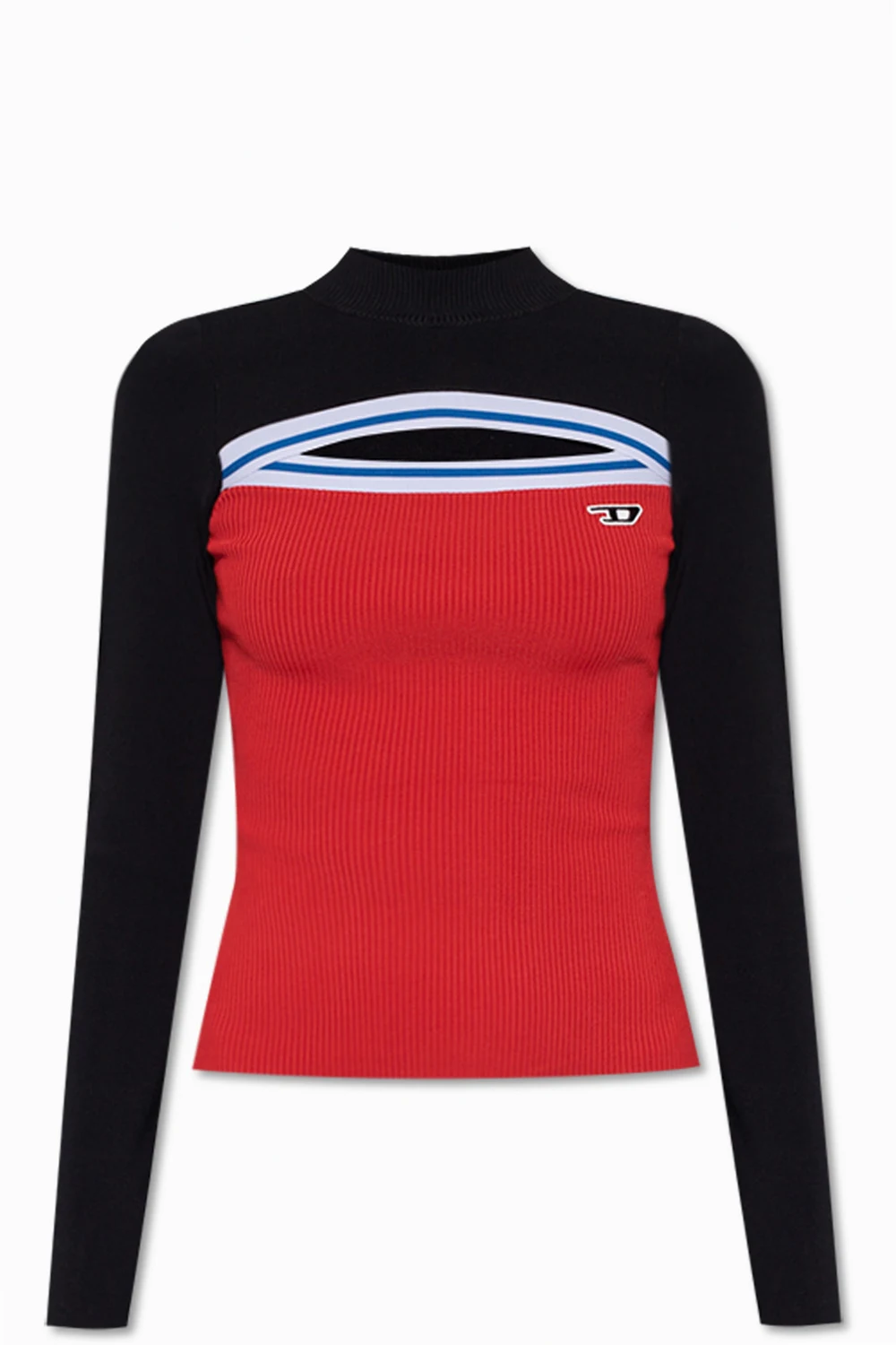 RED ‘M-Mesa’ ribbed top