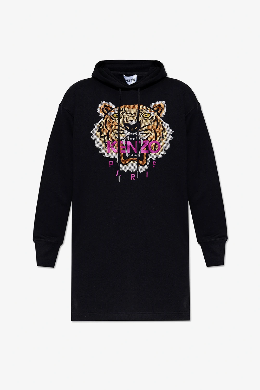 Embroidered hoodie dress