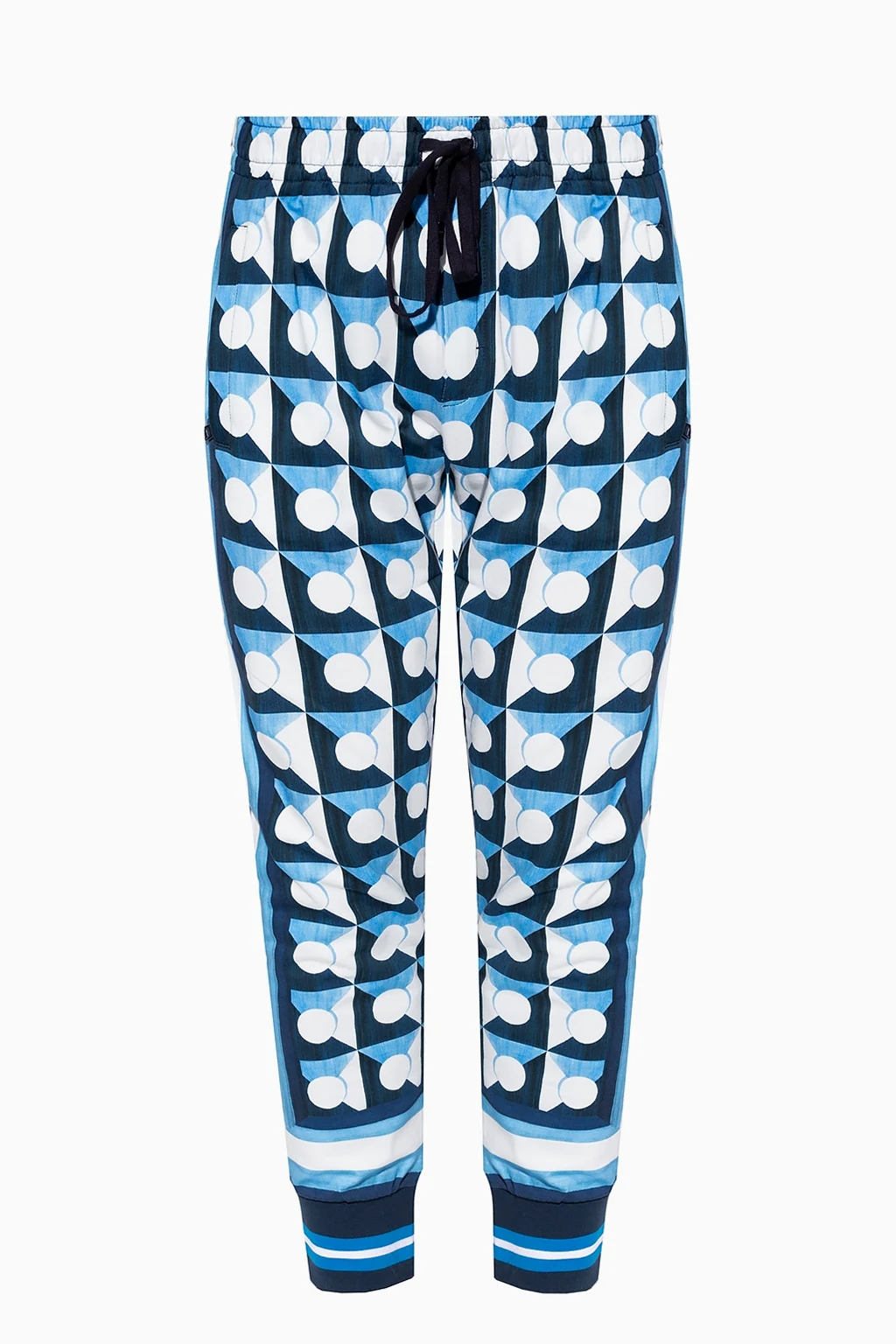 BLUE Patterned sweatpants