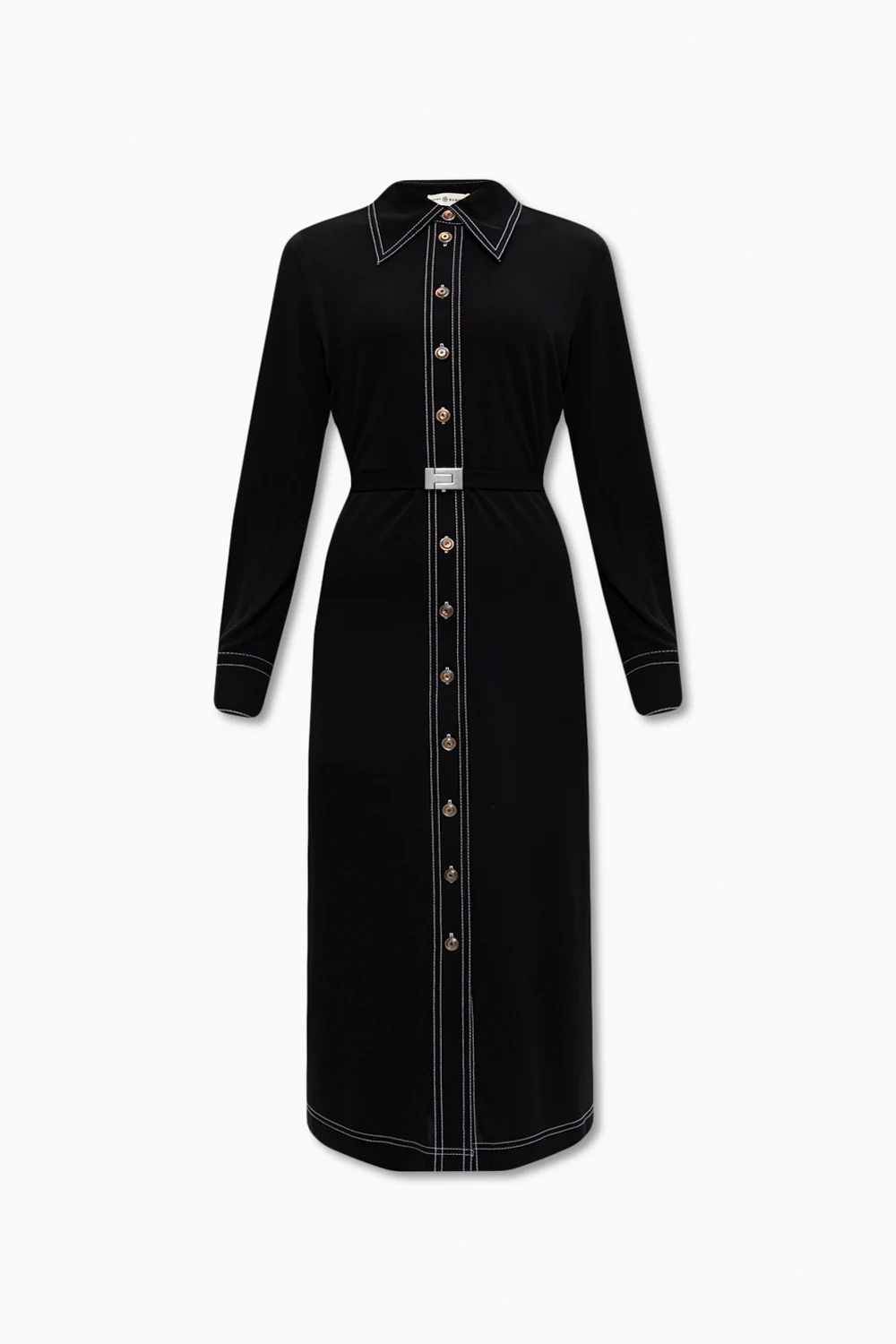 BLACK Shirt dress with belt