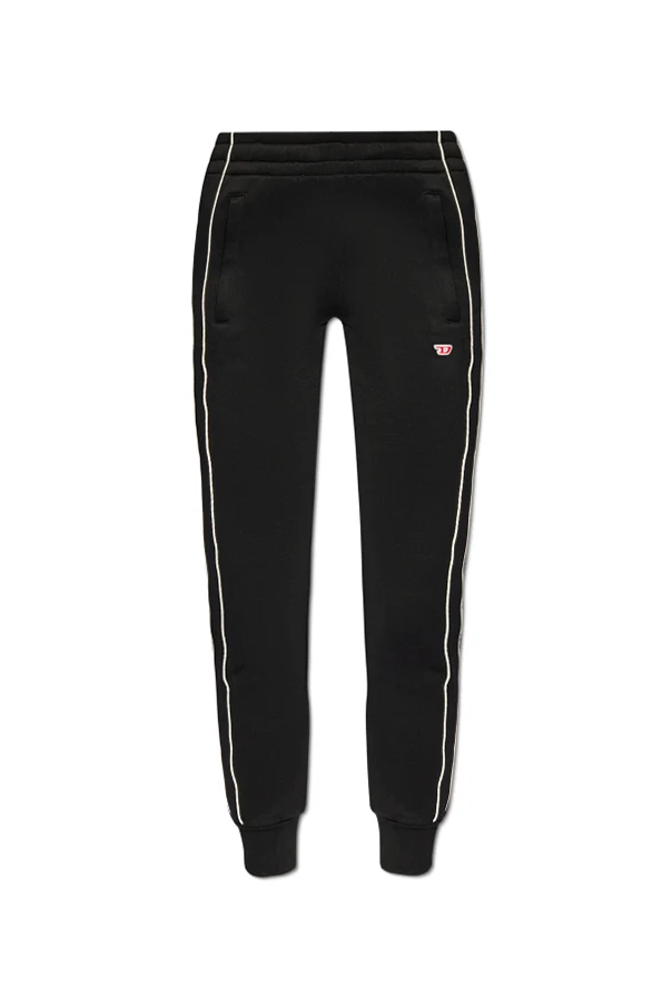 CZARNY Spodnie dresowe `P-JAM-PIPING-D`