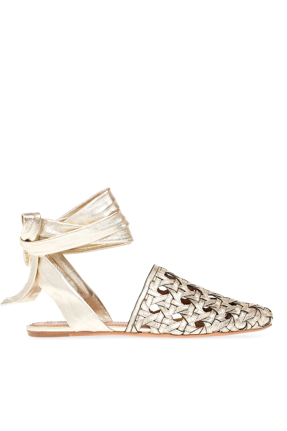 cream Leather babouche slippers
