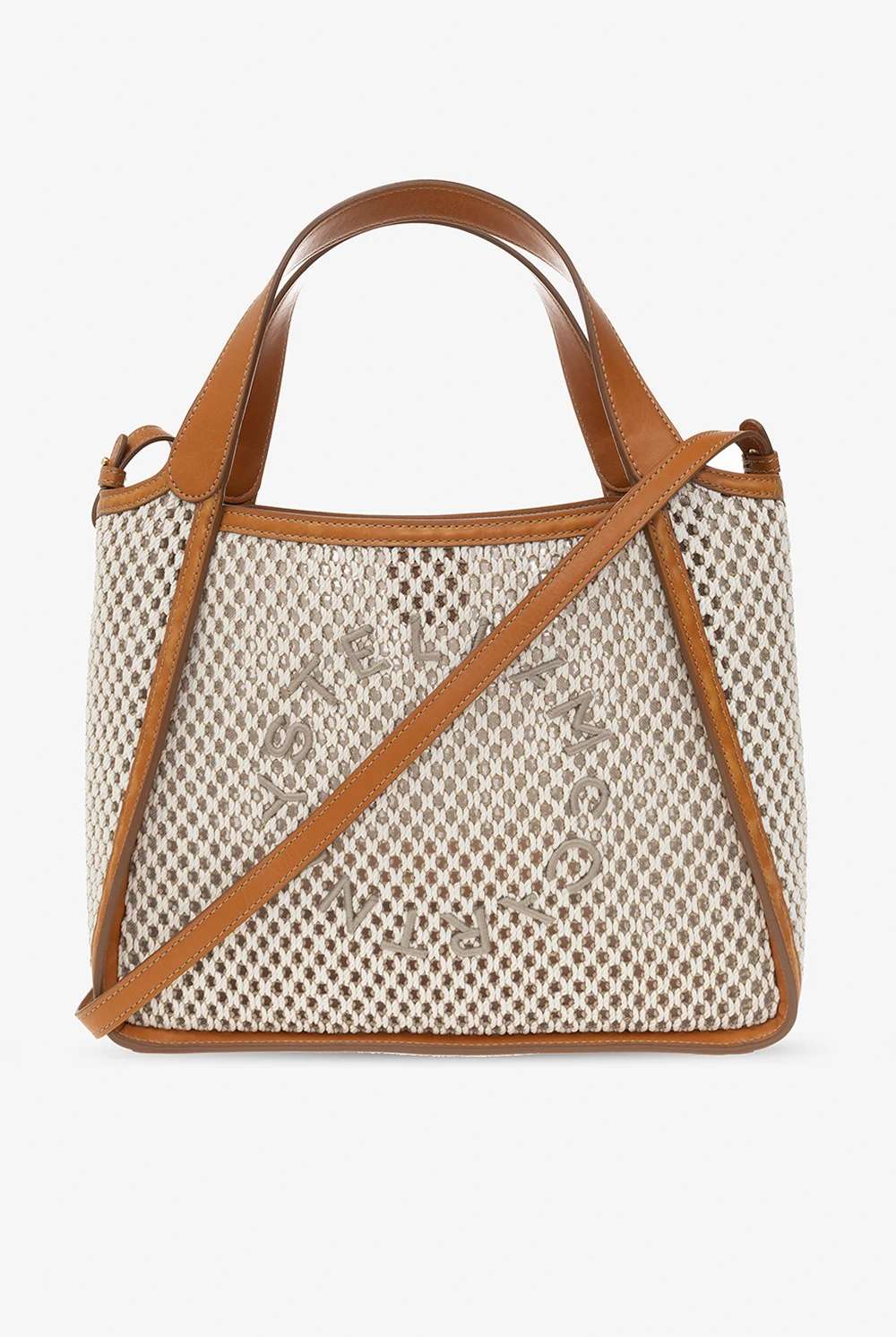 cream Shopper bag with logo