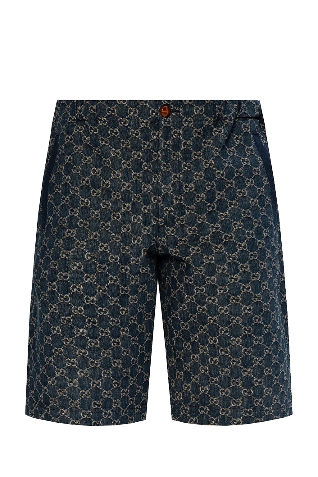 Denim shorts with logo