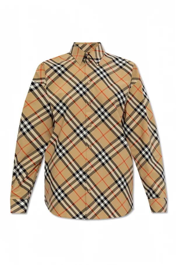 beige Burberry Check Shirt