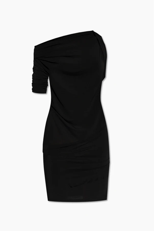 SCHWARZ `Drapeado` Kleid