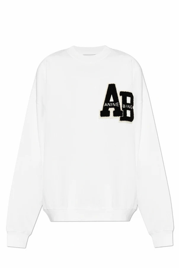 WEISS Sweatshirt mit Logo-Patch